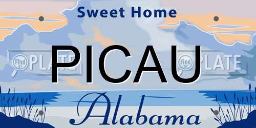 PICAU Alabama License Plate