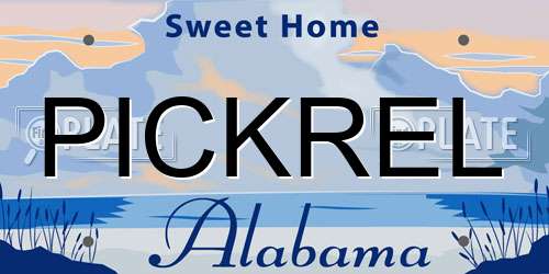 PICKREL Alabama License Plate