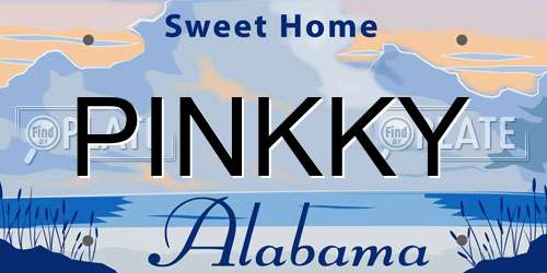 PINKKY Alabama License Plate