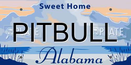 PITBULL Alabama License Plate