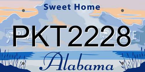 PKT2228 Alabama License Plate