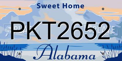 PKT2652 Alabama License Plate