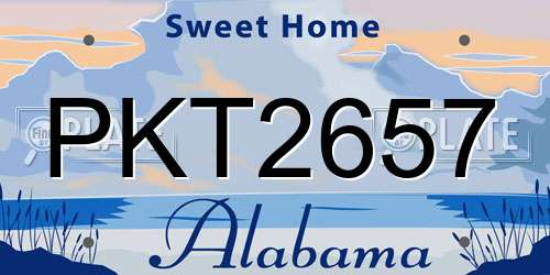 PKT2657 Alabama License Plate