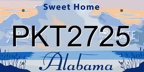 PKT2725 Alabama License Plate