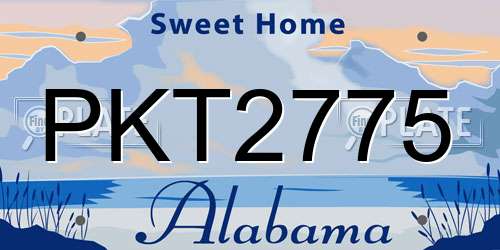 PKT2775 Alabama License Plate