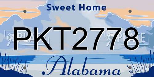 PKT2778 Alabama License Plate