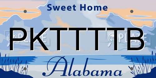 PKTTTTB Alabama License Plate