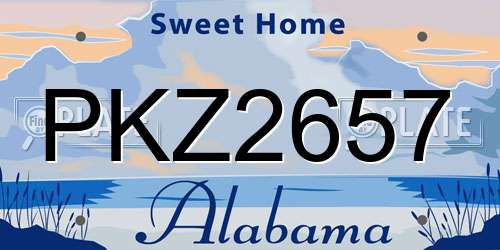 PKZ2657 Alabama License Plate