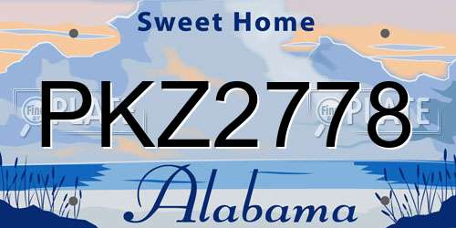 PKZ2778 Alabama License Plate