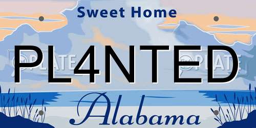PL4NTED Alabama License Plate