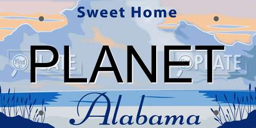 PLANET Alabama License Plate