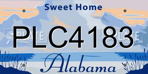 PLC4183 Alabama License Plate