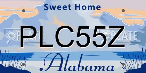 PLC55Z Alabama License Plate