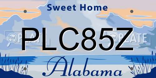 PLC85Z Alabama License Plate