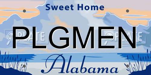 PLGMEN Alabama License Plate