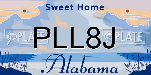 PLL8J Alabama License Plate