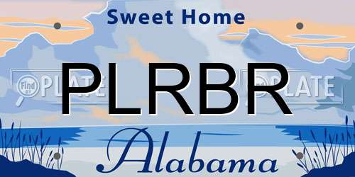PLRBR Alabama License Plate