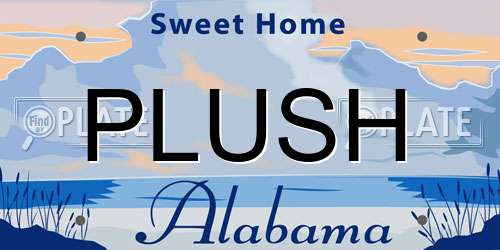 PLUSH Alabama License Plate