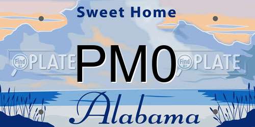 PM0 Alabama License Plate