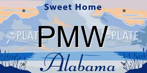 PMW Alabama License Plate