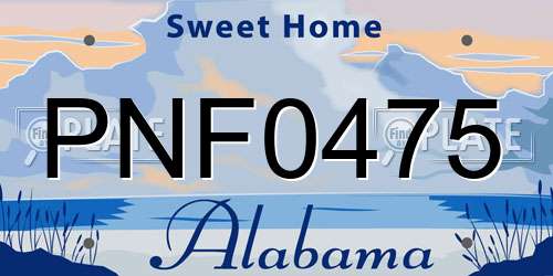PNF0475 Alabama License Plate