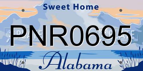 PNR0695 Alabama License Plate