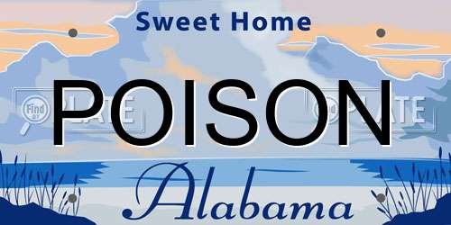 POISON Alabama License Plate