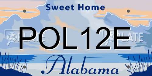 POL12E Alabama License Plate