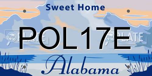 POL17E Alabama License Plate
