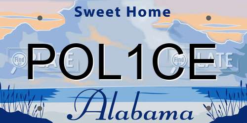 POL1CE Alabama License Plate