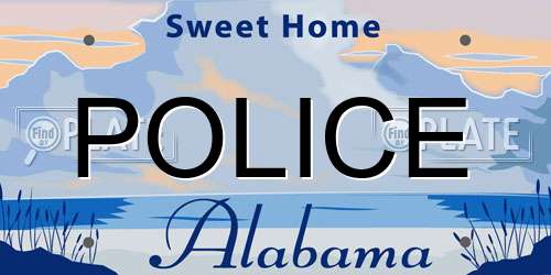 POLICE Alabama License Plate