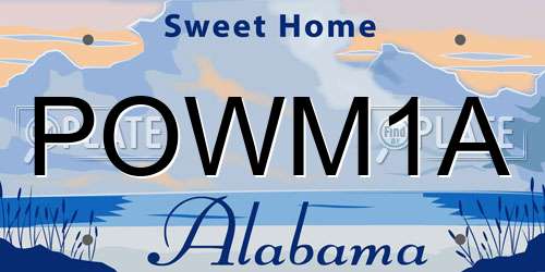 POWM1A Alabama License Plate