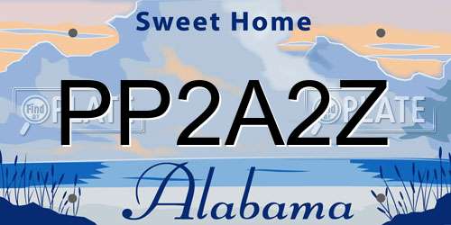 PP2A2Z Alabama License Plate