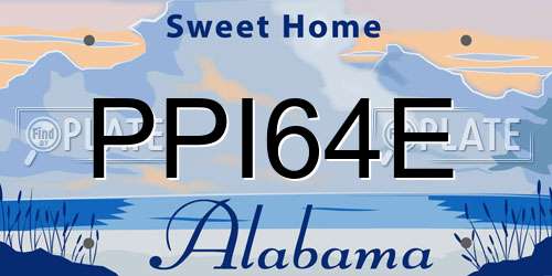 PPI64E Alabama License Plate