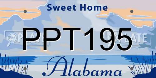 PPT195 Alabama License Plate