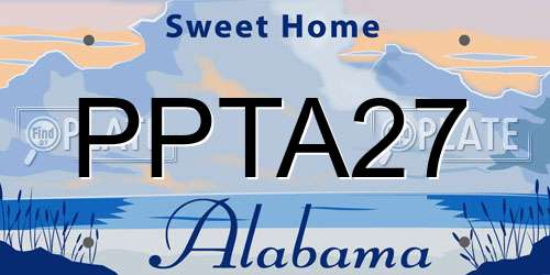 PPTA27 Alabama License Plate