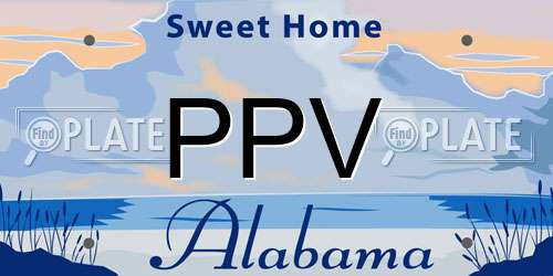 PPV Alabama License Plate