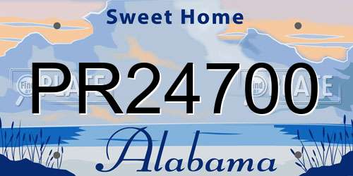PR24700 Alabama License Plate