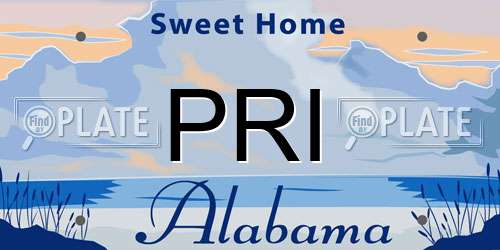 PRI Alabama License Plate