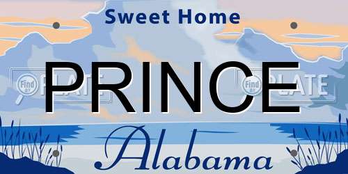 PRINCE Alabama License Plate