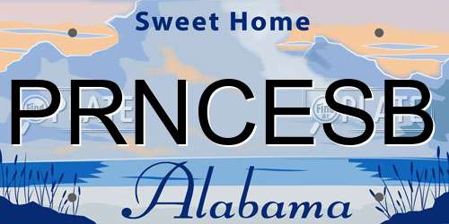 PRNCESB Alabama License Plate