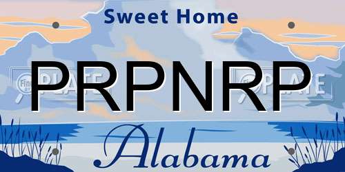 PRPNRP Alabama License Plate