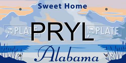 PRYL Alabama License Plate