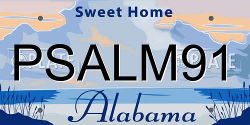 PSALM91 Alabama License Plate