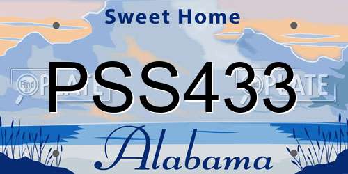 PSS433 Alabama License Plate