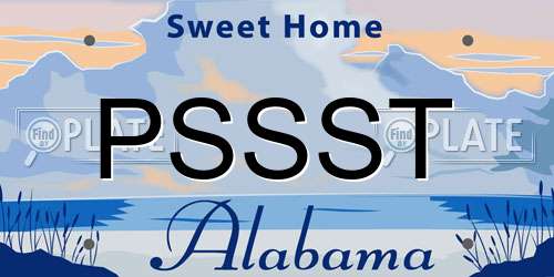 PSSST Alabama License Plate