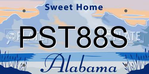PST88S Alabama License Plate