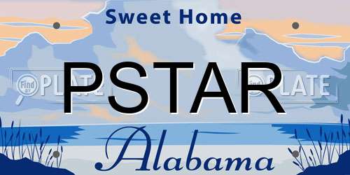 PSTAR Alabama License Plate
