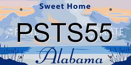 PSTS55 Alabama License Plate