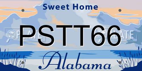 PSTT66 Alabama License Plate